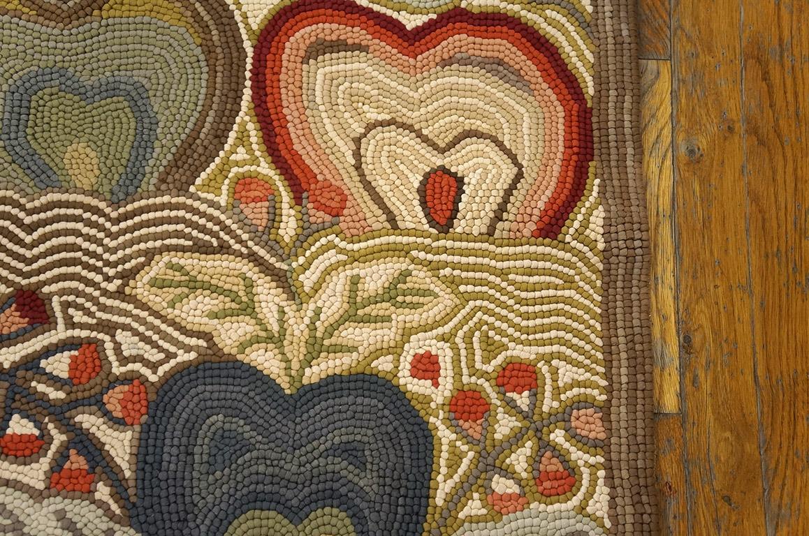 Tappeto contemporaneo tessuto a mano in cotone con ganci ( 6' x 9' - 183 x 274 cm ) in vendita 1