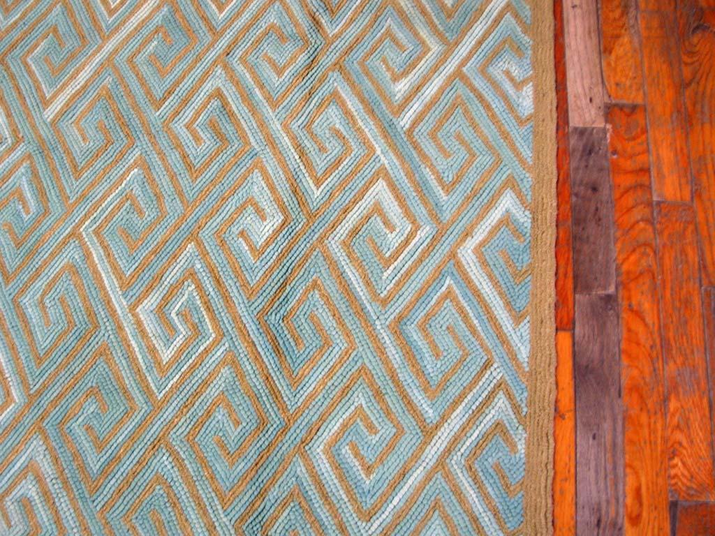 Contemporary Handmade Cotton Hooked Rug ( 6' x 9' - 183 x 274cm ) im Angebot 1