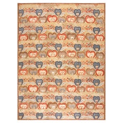 Contemporary Handwoven Cotton Hooked Rug ( 6' x 9' - 183 x 274 cm )