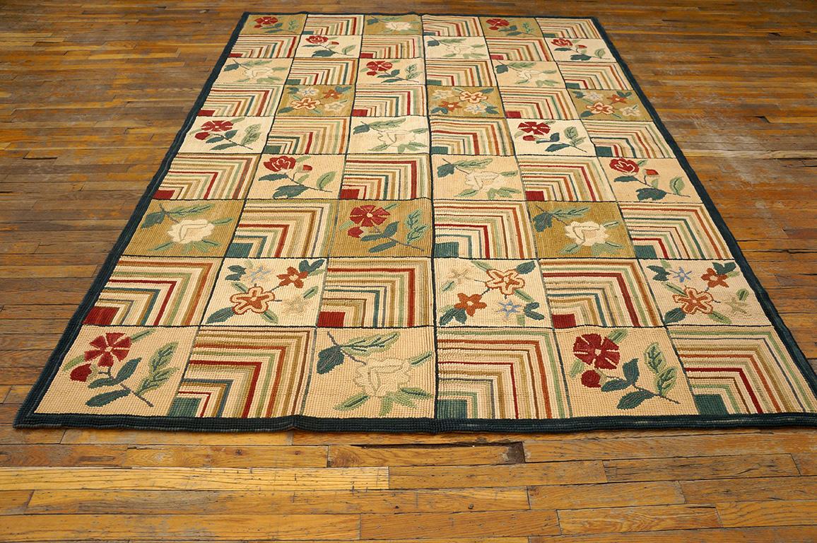 American hook rug. Measures: 8'0