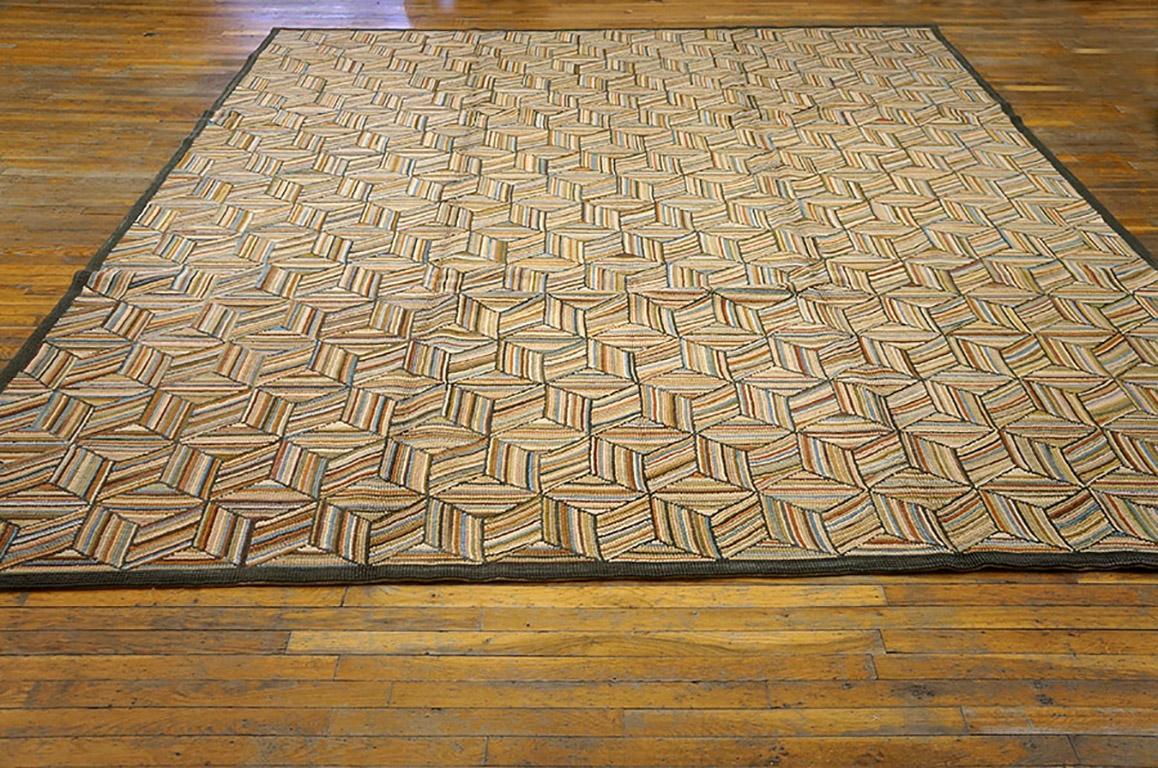 American hook rug. Measures: 8'0