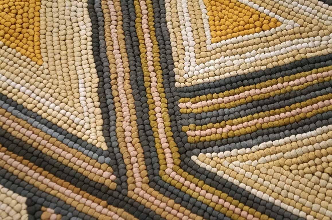 Tessuto a mano Tappeto contemporaneo con ganci in cotone ( 8' x 10' - 245 x 305 ) in vendita