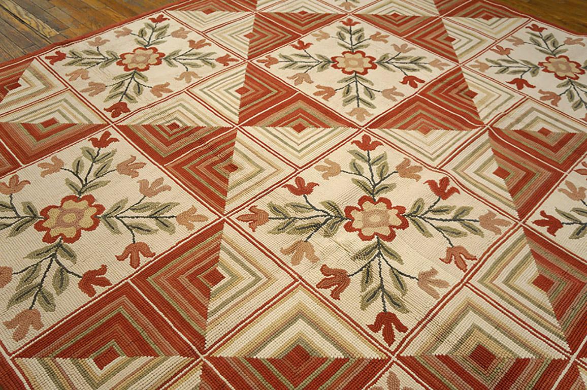 Tissé à la main Tapis crocheté contemporain fait à la main ( 8' x 10' - 245 x 305 cm) en vente