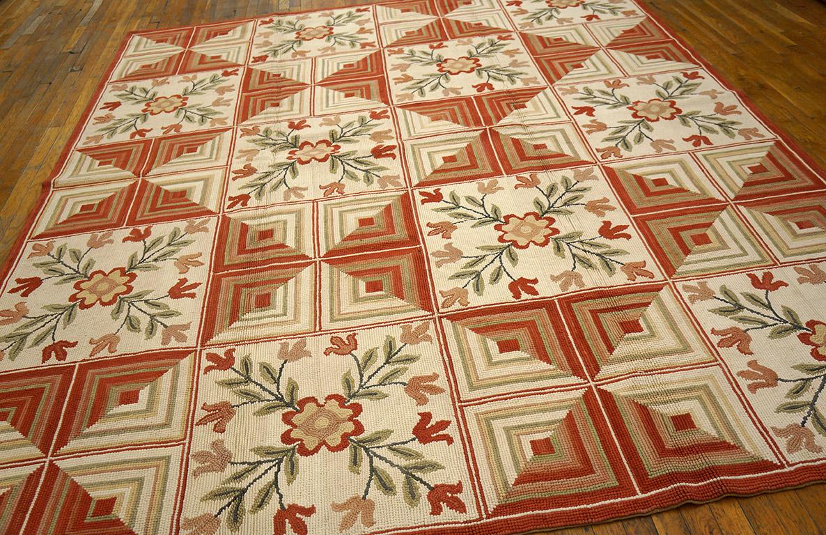 Tapis crocheté contemporain fait à la main ( 8' x 10' - 245 x 305 cm) Neuf - En vente à New York, NY