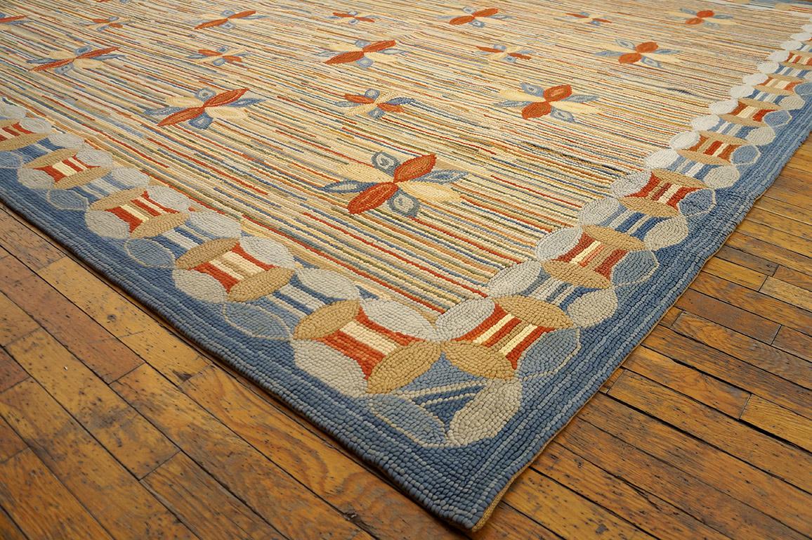 Contemporary Handmade Cotton Hooked Rug ( 8' x 10' - 244 x 305cm ) In New Condition For Sale In New York, NY