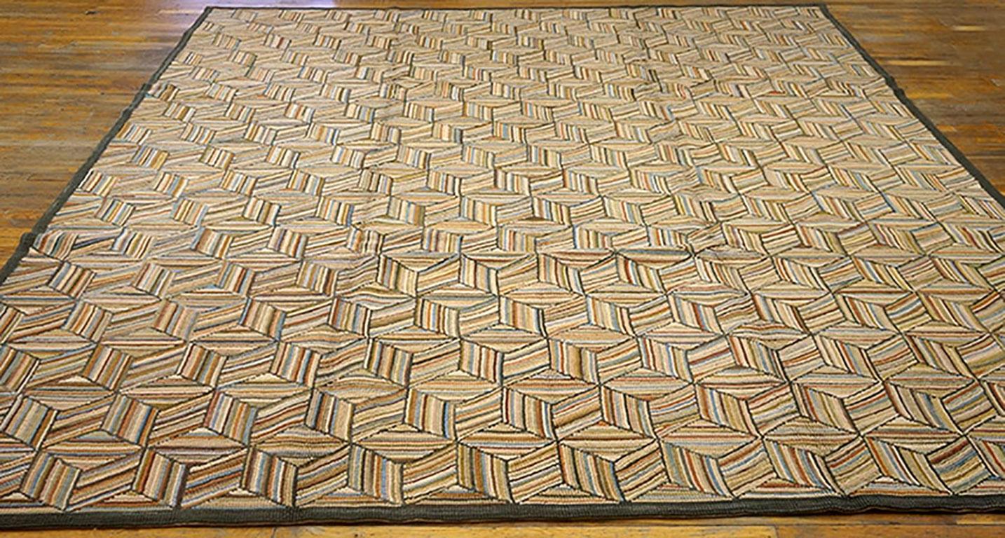 Contemporary American Hooked Rug (8' x 10' - 244x 305) (21. Jahrhundert und zeitgenössisch) im Angebot
