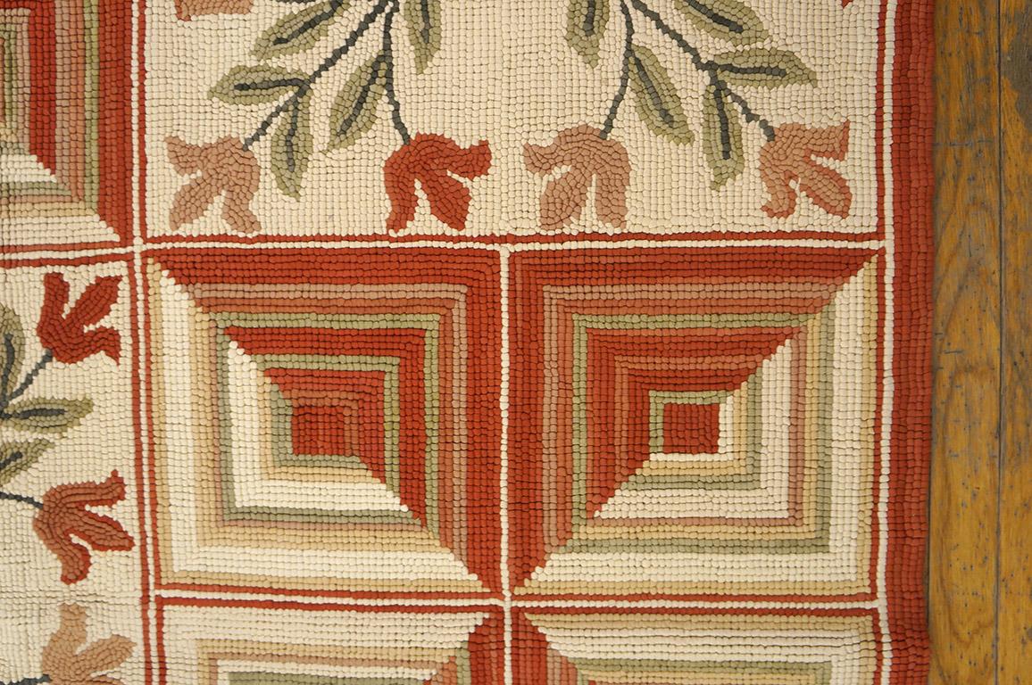 Laine Tapis crocheté contemporain fait à la main ( 8' x 10' - 245 x 305 cm) en vente