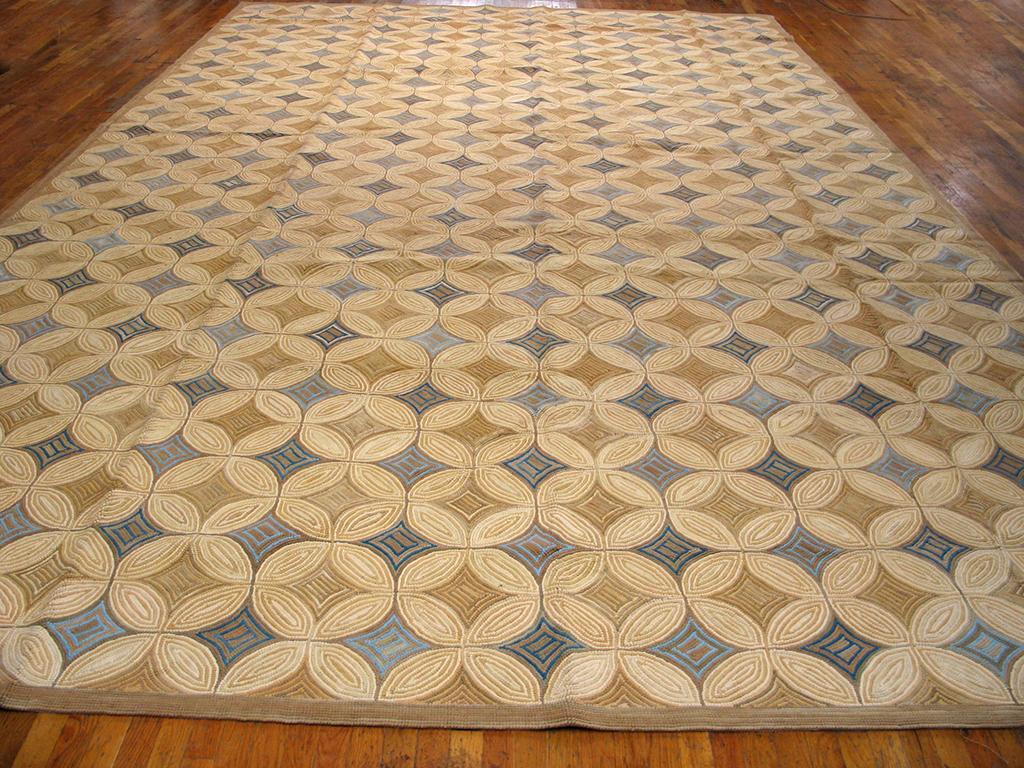 Hand-Woven Contemporary Handmade Cotton Hooked Rug ( 8' x 10' - 244 x 305 cm ) For Sale