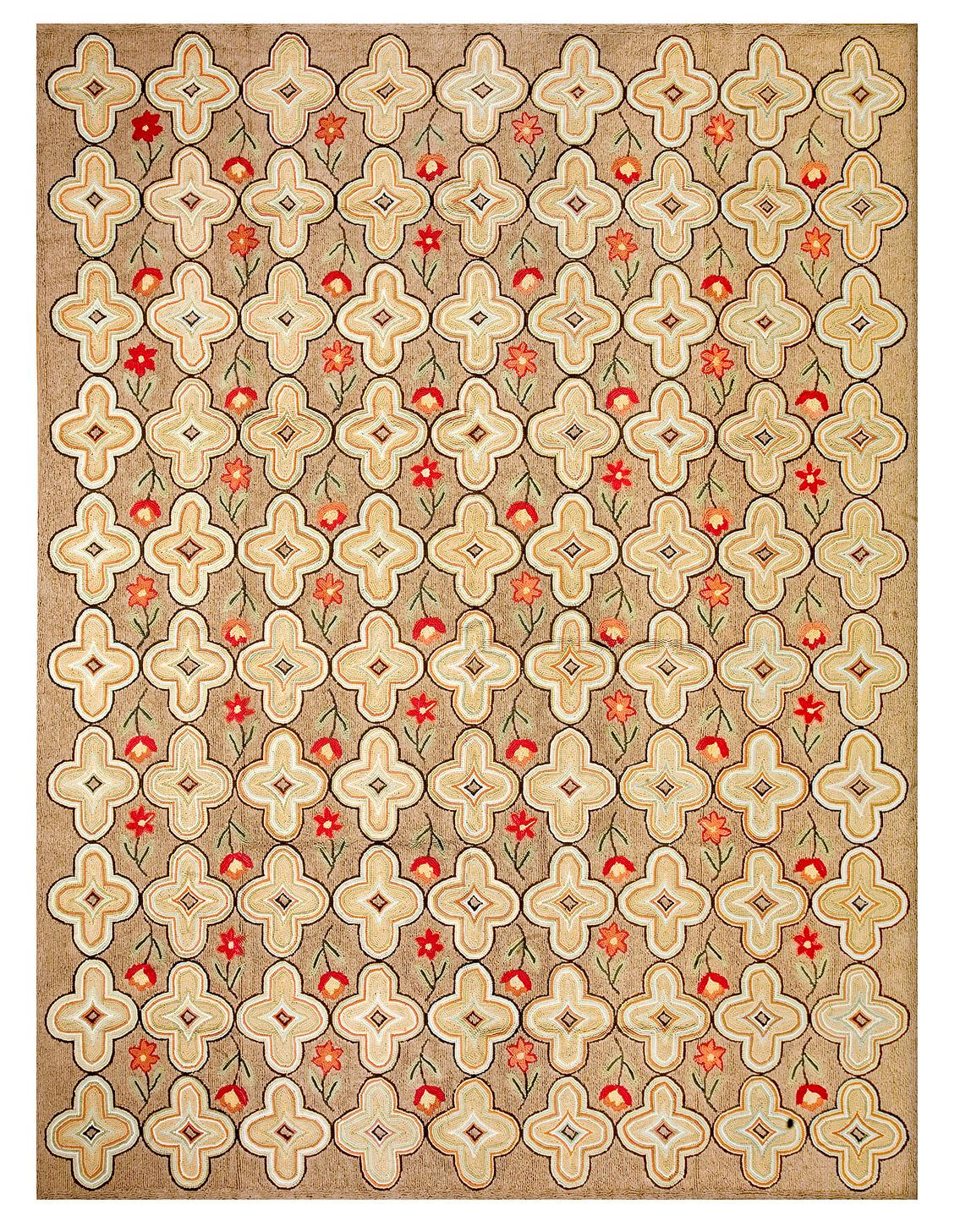 Contemporary Handmade Cotton Hooked Rug ( 8' x 10' - 244 x 305cm ) For Sale