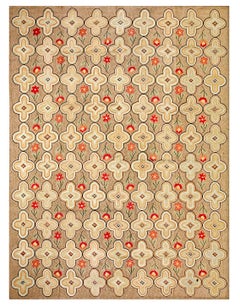 Tapis contemporain en coton crocheté fait main ( 8' x 10' - 244 x 305cm )