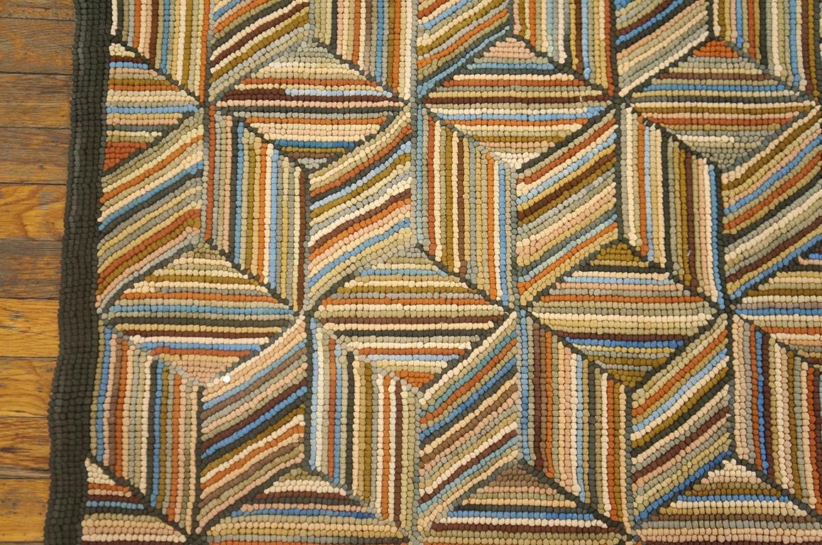 Contemporary American Hooked Rug (9' x 12' - 274 x 365 ) In New Condition For Sale In New York, NY