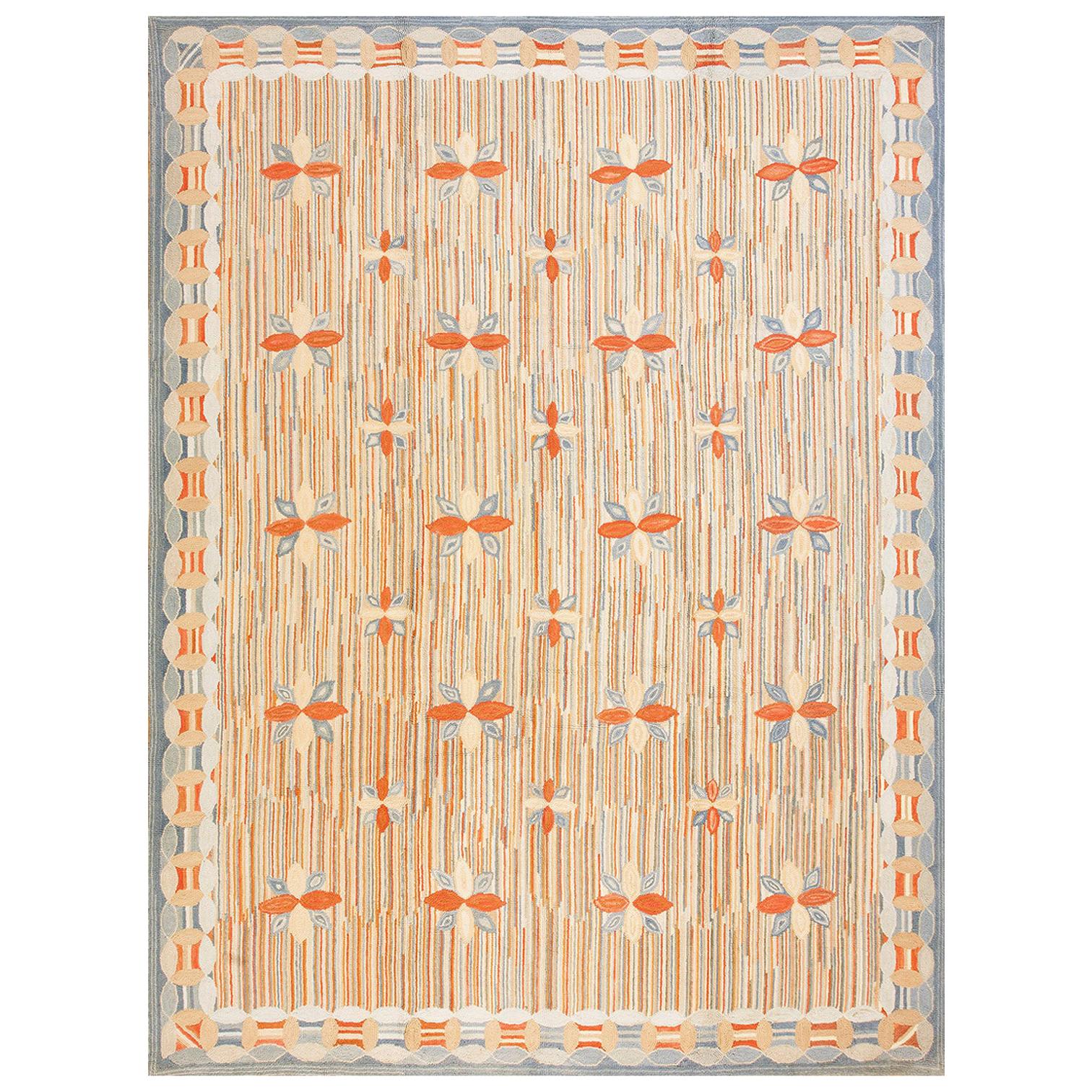 Contemporary American Hooked Rug (9' x 12' - 274 x 365) For Sale