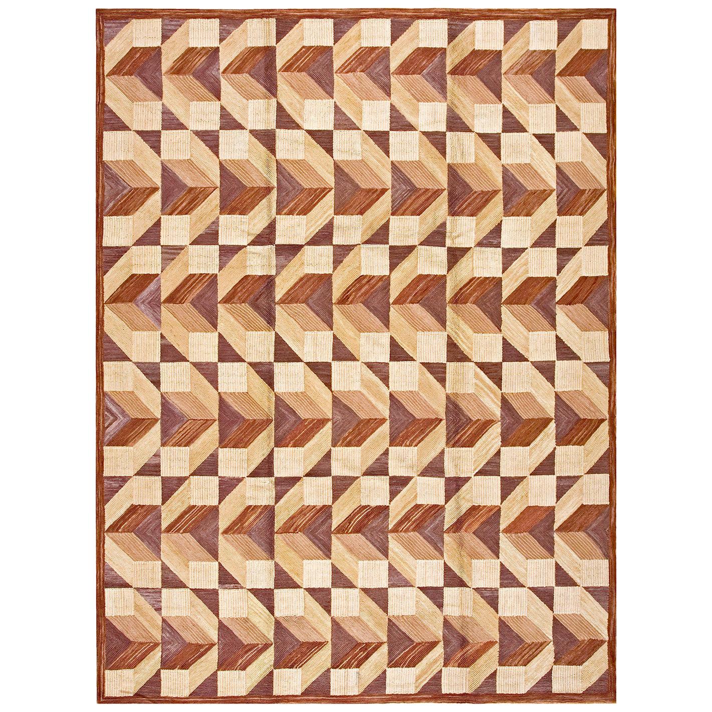 Contemporary Hooked Rug (6' x 9' - 183 x 274 ) For Sale