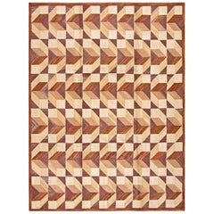 Contemporary  Cotton Hooked Rug 8' 0" x 10' 0" 