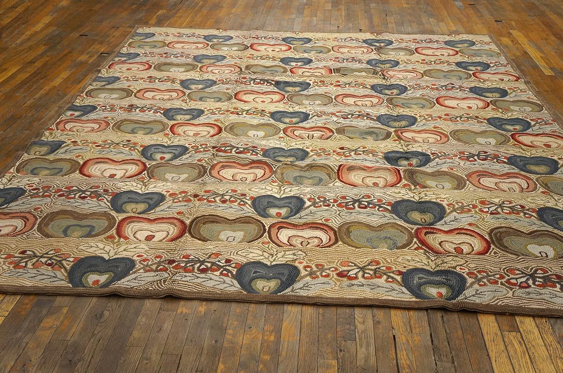 American Hooked rug, size: 10'0