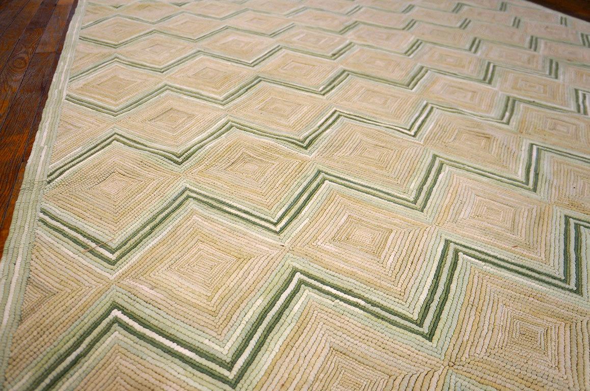 Tessuto a mano Tappeto contemporaneo con ganci in cotone ( 6' x 9' - 245 x 305 ) in vendita