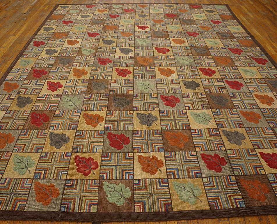 American hooked rug. Measures: 6'0