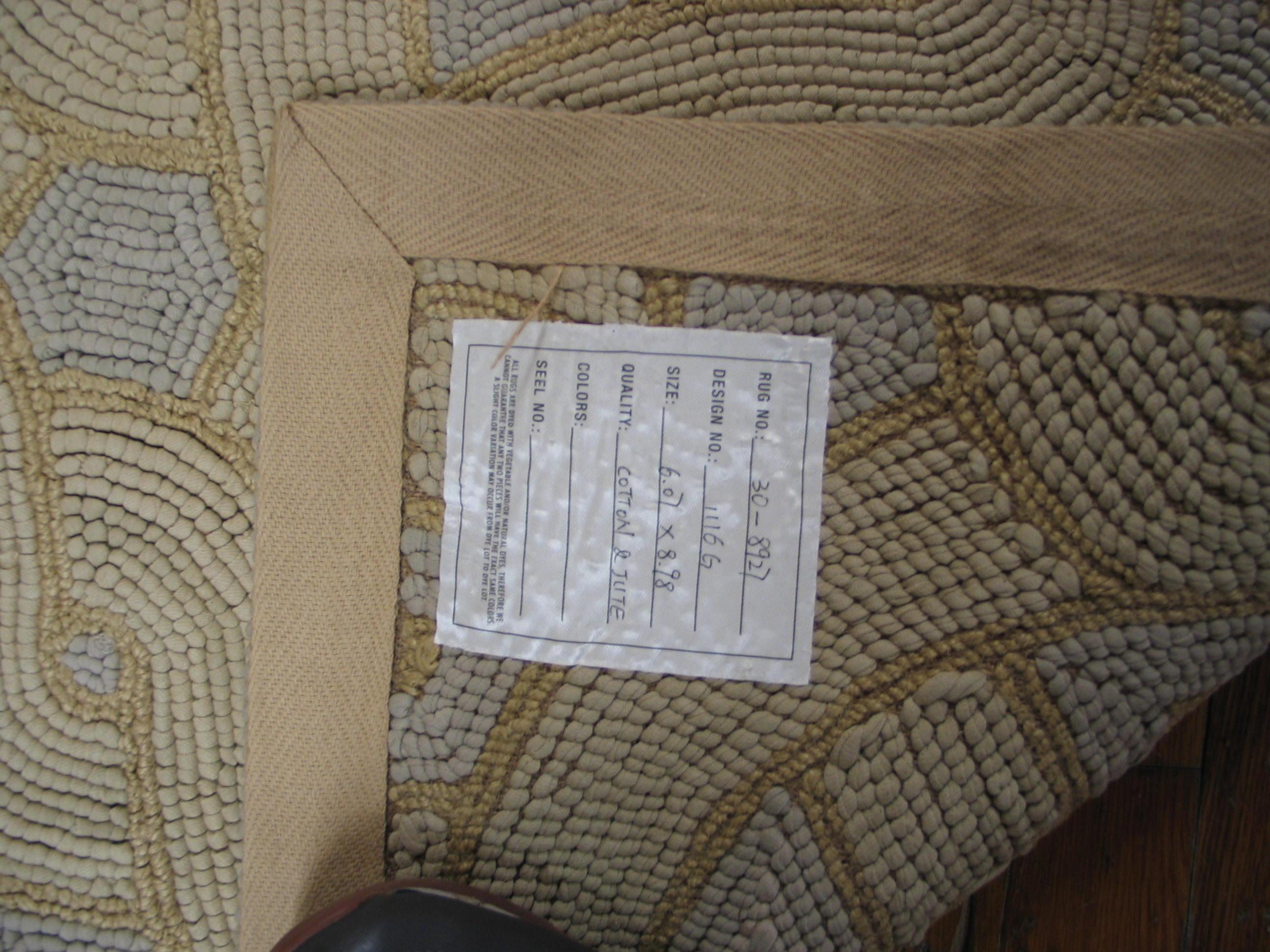 Contemporary  Cotton Hooked Rug 6' 0