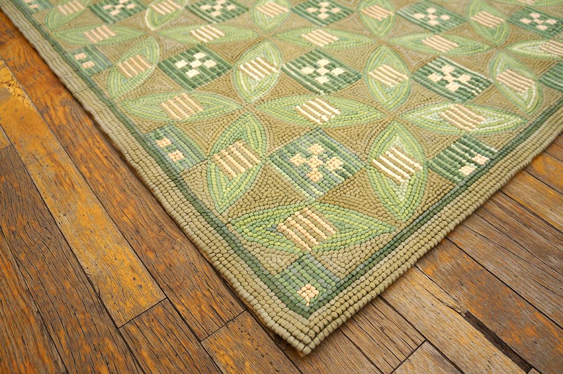 Contemporary American Hooked Rug (6' x 9' - 183x 274) (Baumwolle) im Angebot
