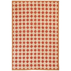 Contemporary Handwoven Cotton Hooked Rug ( 6' X 9' - 185 x 275 ) 