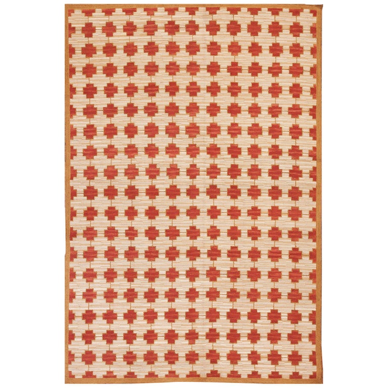Contemporary Handwoven Cotton Hooked Rug ( 6' X 9' 185 x 275 ) For
