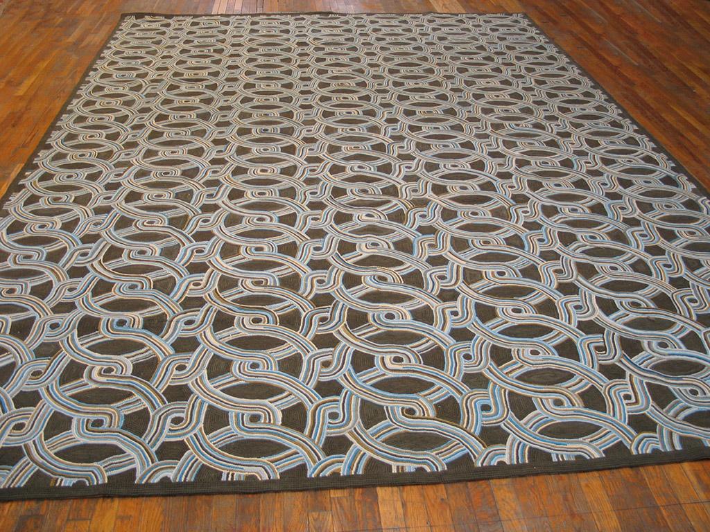 Hooked rug. Measures: 8'0