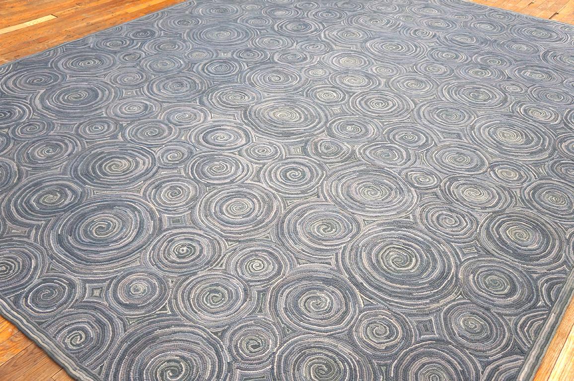 Tapis crocheté américain contemporain (8' x 10' - 243 x 304 ) Neuf - En vente à New York, NY