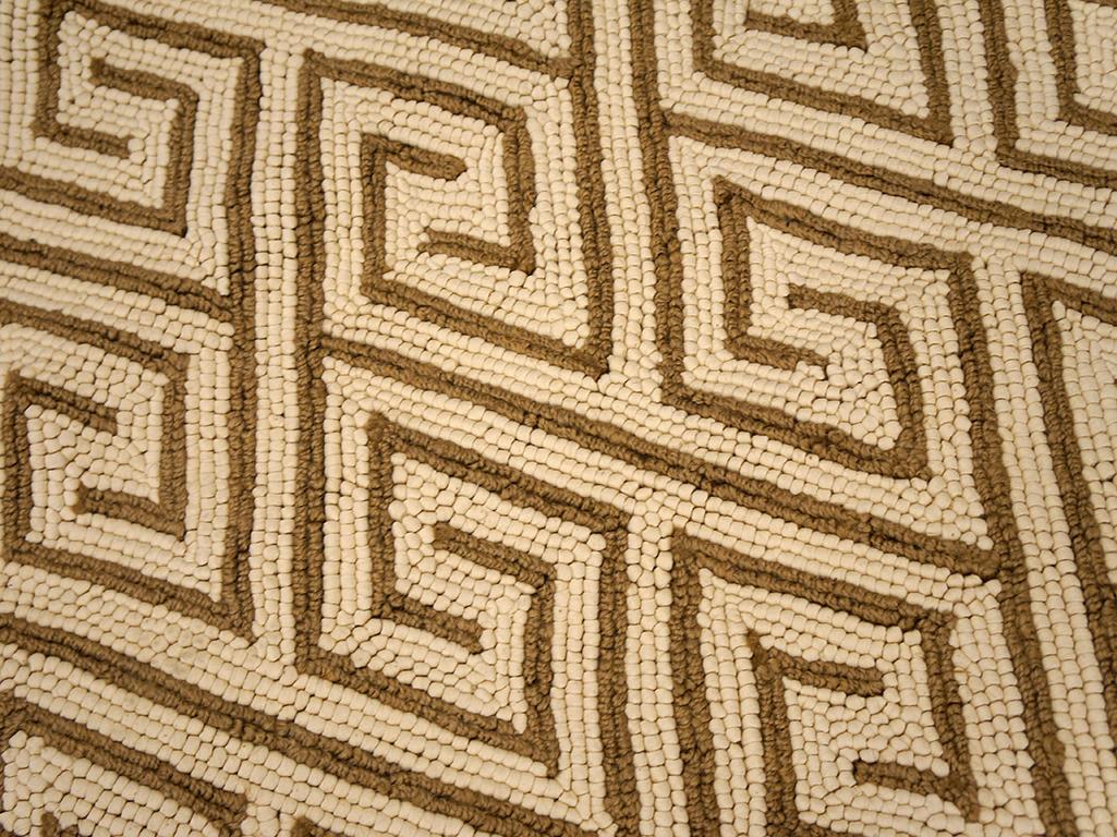 Contemporain  Tapis à capuche en coton 8' 0
