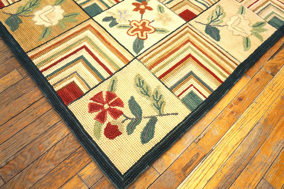 Chinese Contemporary Handmade Cotton Hooked Rug ( 9' x 12' - 244 x 305cm ) For Sale