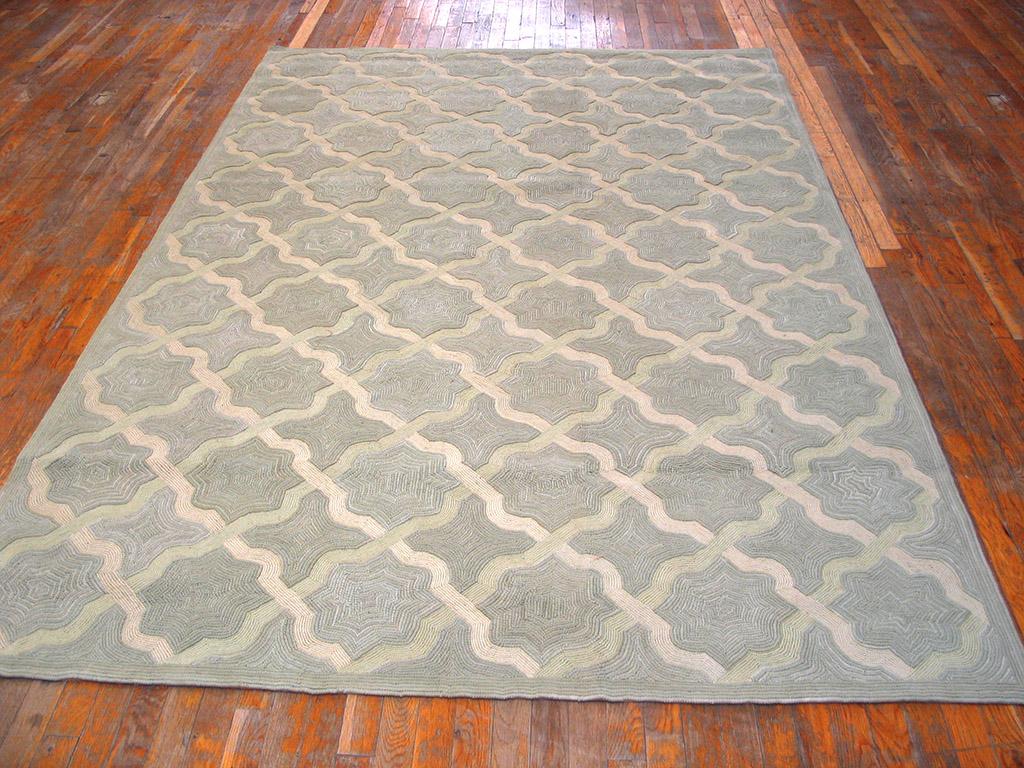 Chinese Contemporary  Cotton Hooked Rug 9' 0