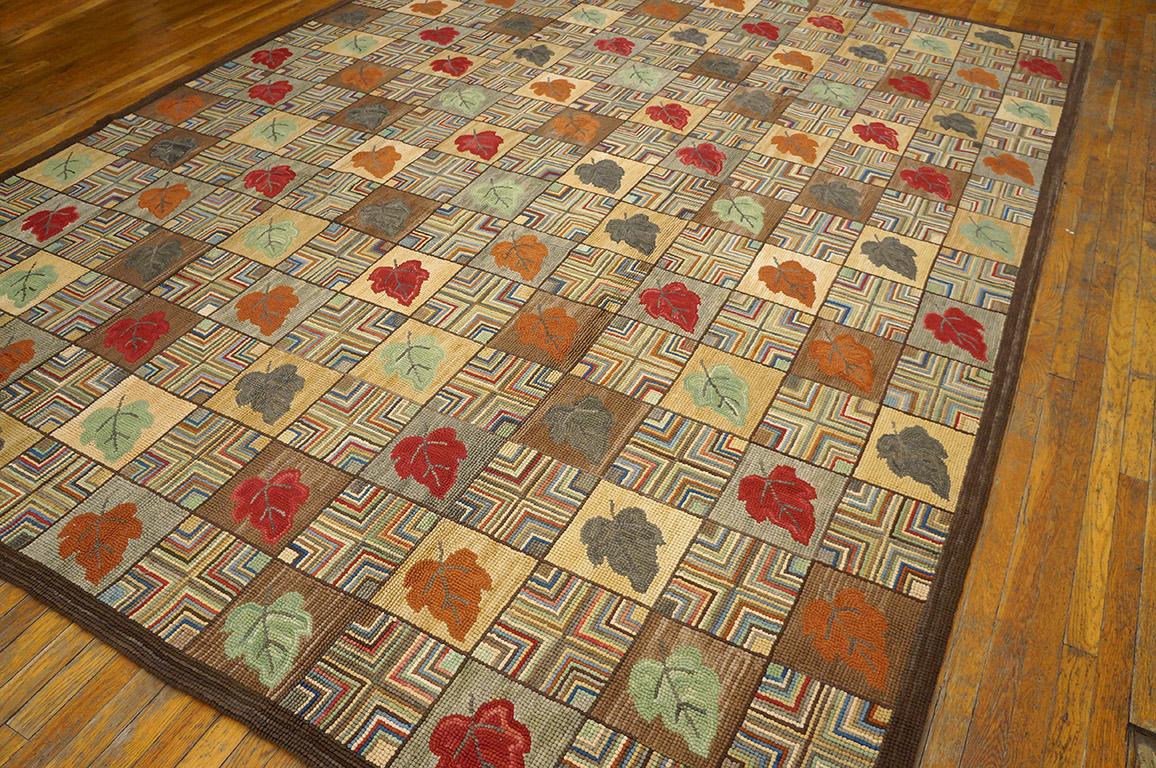 Contemporary American Hooked Rug (9' x 12' - 274 x 365) In New Condition For Sale In New York, NY