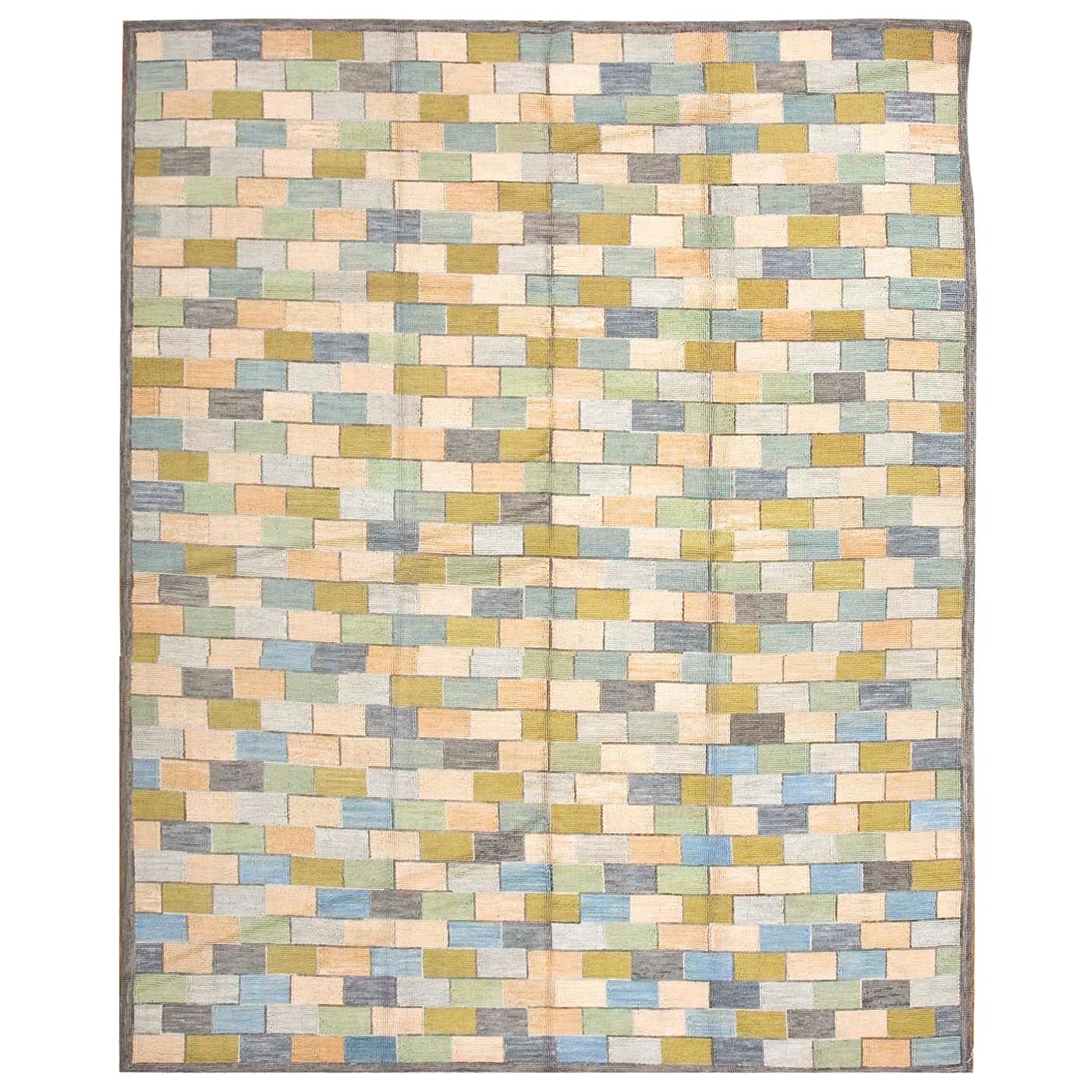 Contemporary Hooked Rug (9' x 12' - 274 x 365 ) For Sale