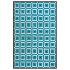 Contemporary Handmade Cotton Hooked Rug  ( 6' x 9' - 183 x 274 cm)