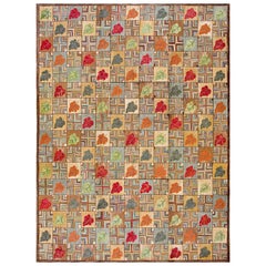 Contemporary Cotton Hooked Rug ( 9' x 12' x 375 x 365 cm )  