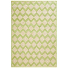 Contemporary  Cotton Hooked Rug 6' 0" x 9' 0" 
