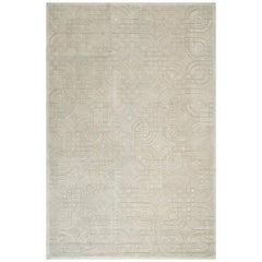 Contemporary  Cotton Hooked Rug 6' 0" x 9' 0"
