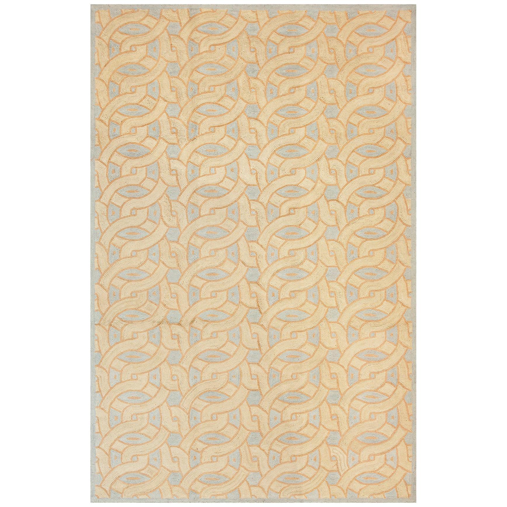 Contemporary Handmade Cotton Hooked Rug ( 6' x 9' - 183 x 275 cm )