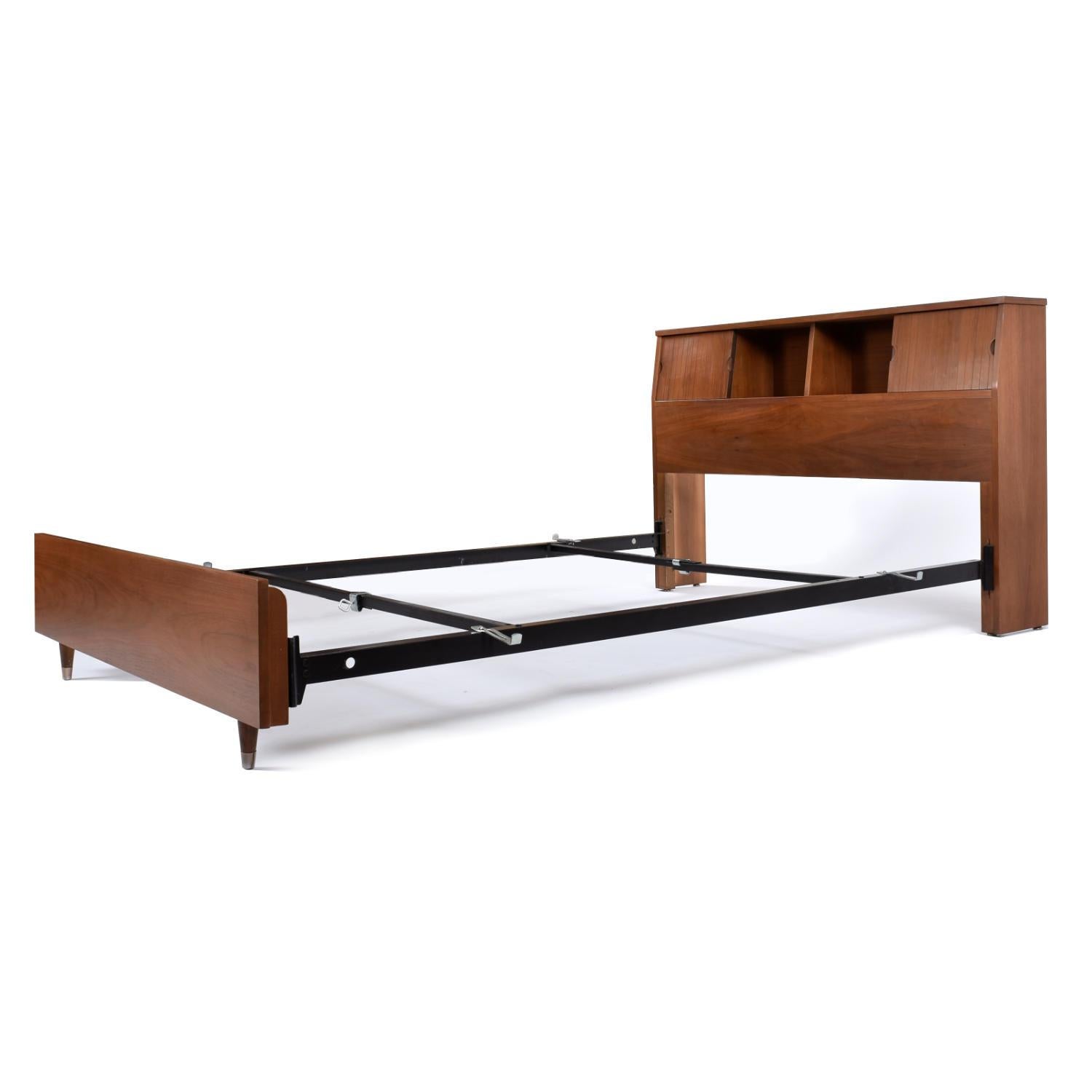 full bed with bookcase