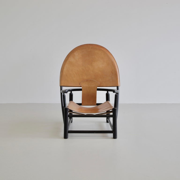 Hardwood Hoop Armchair by Palange & Toffoloni For Sale
