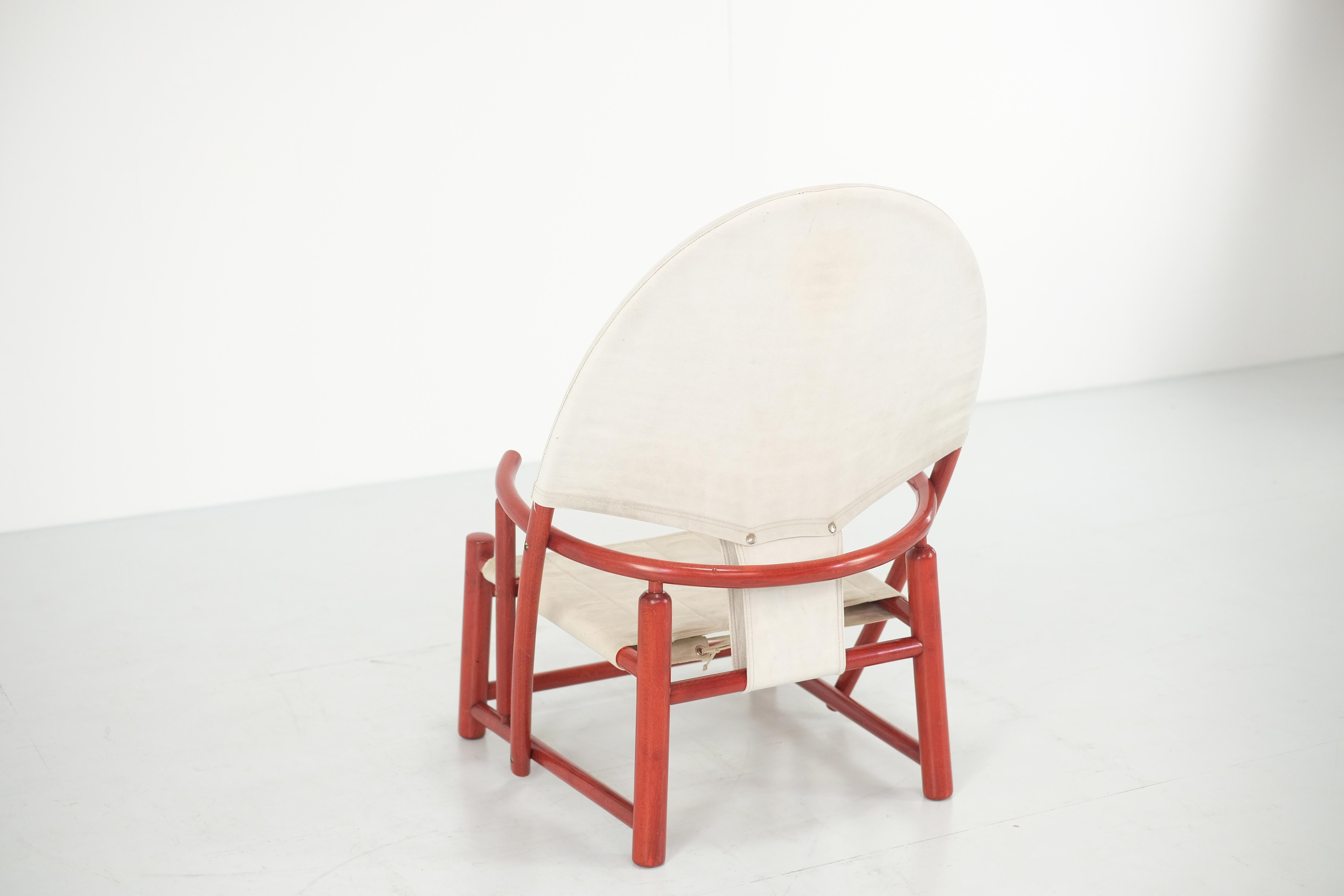Hoop Chair von Piero Palange & Werther Toffoloni für Germa - 1970er Jahre (Stoff) im Angebot