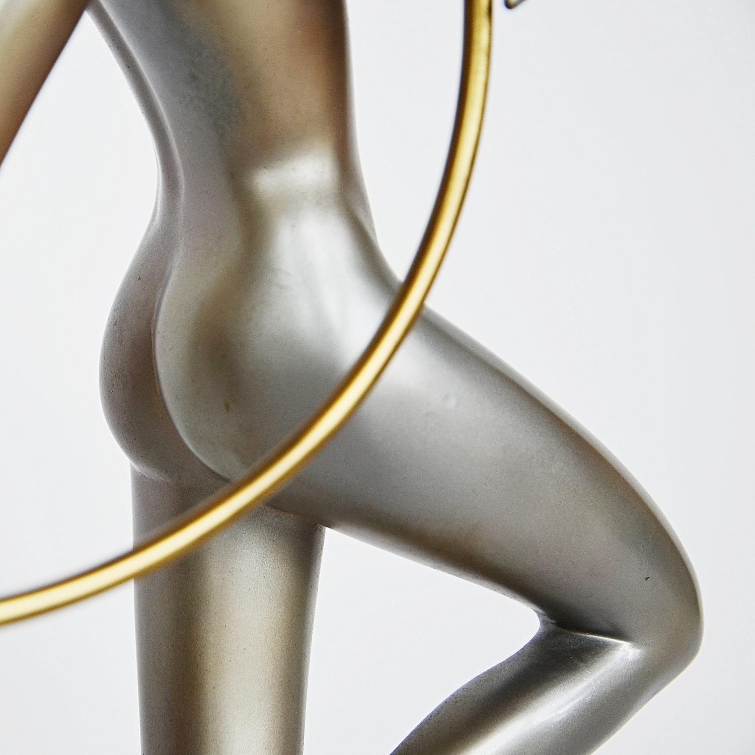 'Hoop Dancer' an Original Art Deco Bronze Sculpture by Josef Lorenzl 5