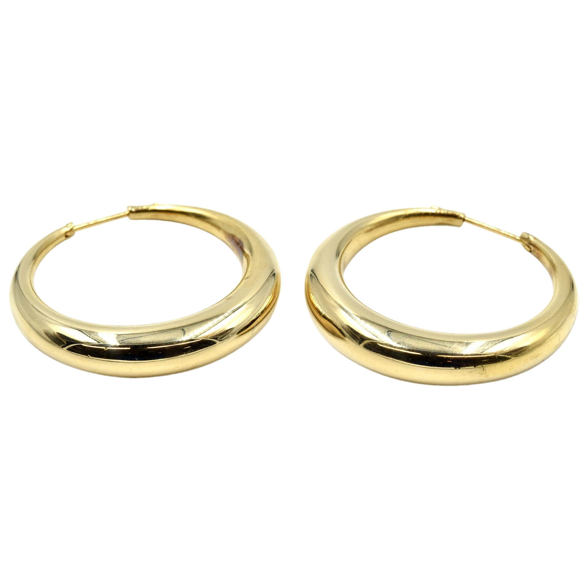 Hoop Earrings 14 Karat Yellow Gold