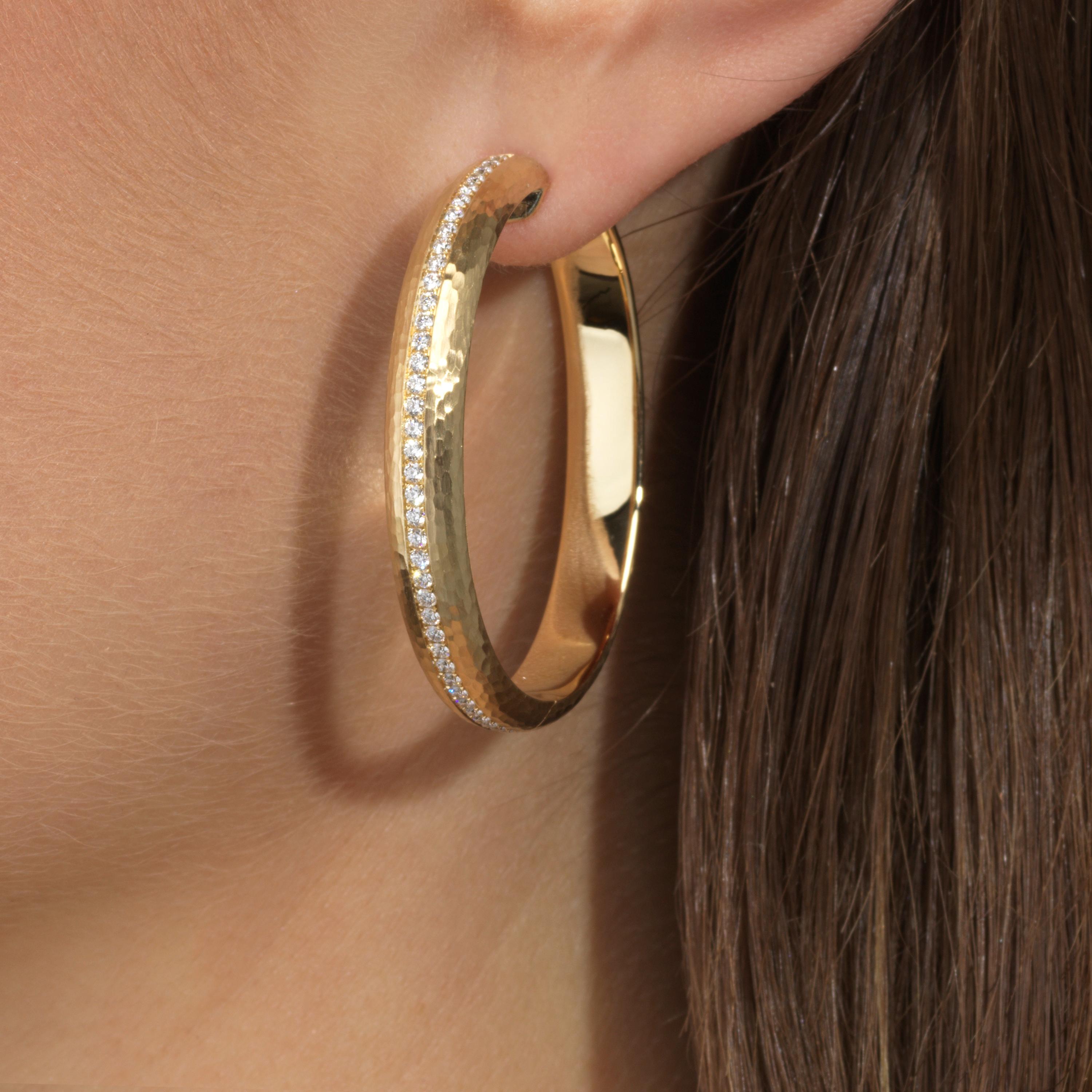 white gold hoop earrings
