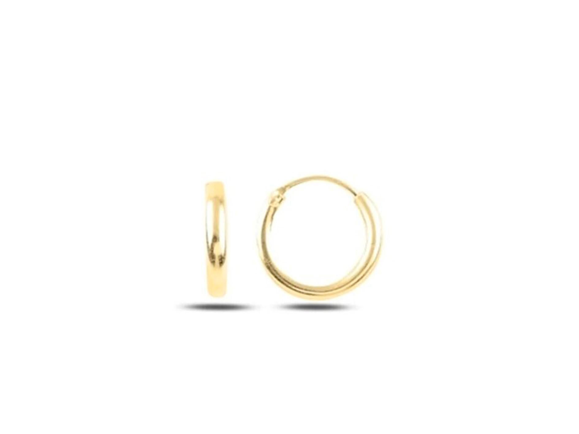 Orecchini a cerchio e charms Citrine Briolette in oro 14k in vendita 4
