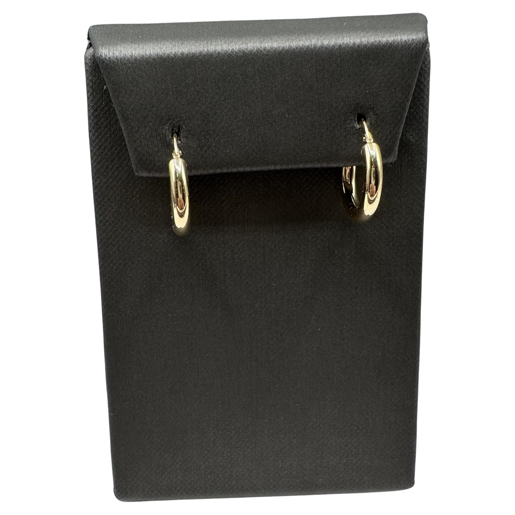 Créoles en or jaune 14kt - 16mm, 2.9mm, 1.3g, New