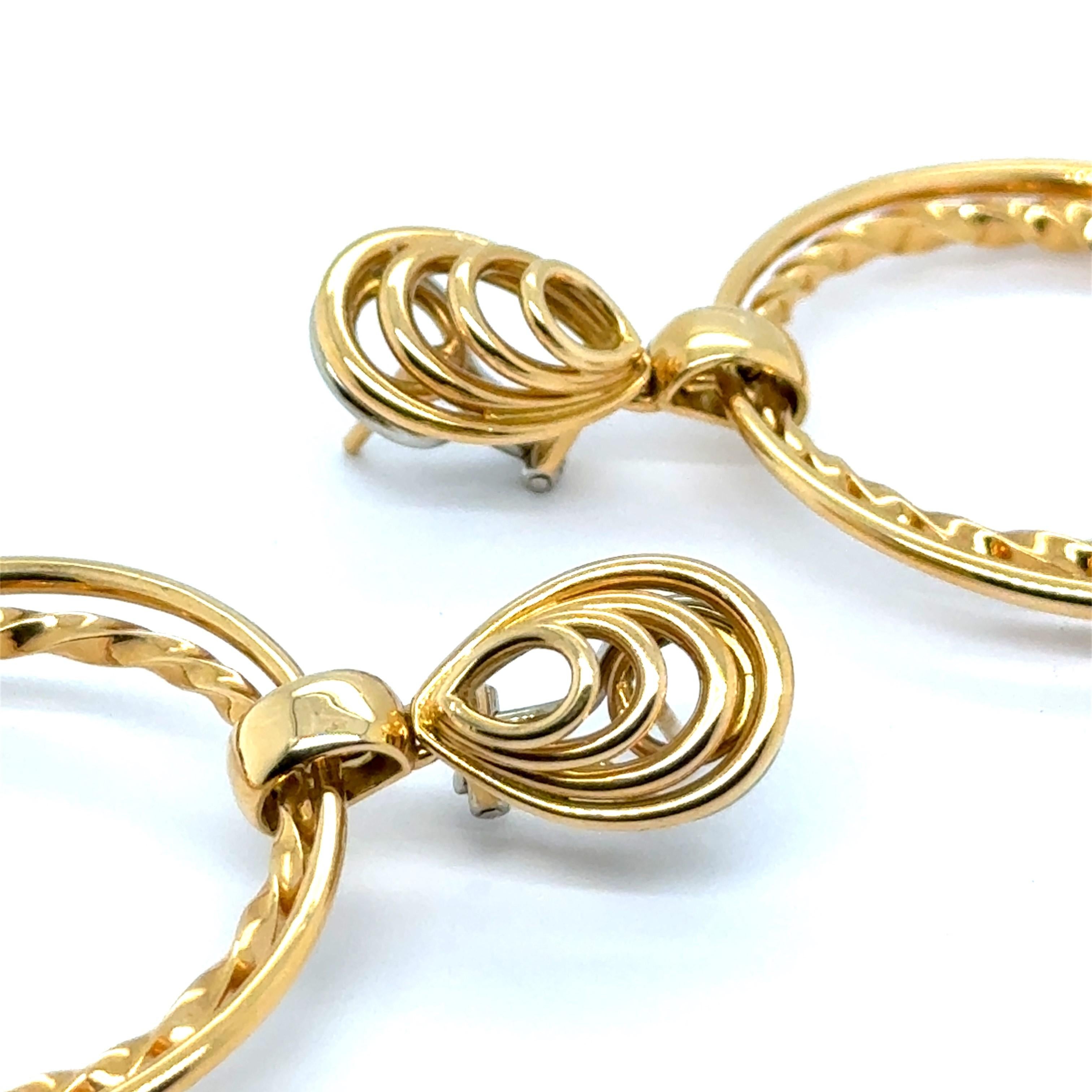 Hoop Earrings in 18 Karat Yellow Gold by Gübelin For Sale 3
