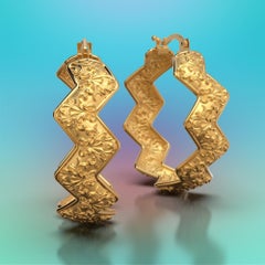 Hoop Earrings in 18k Gold Made in Italy