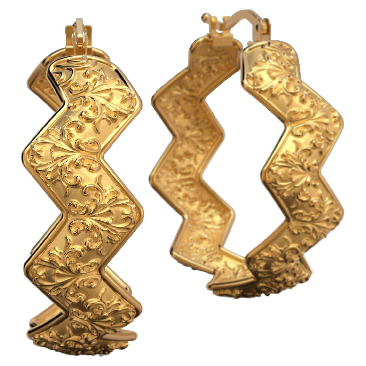 Hoop Earrings in 18k Gold Made in Italy