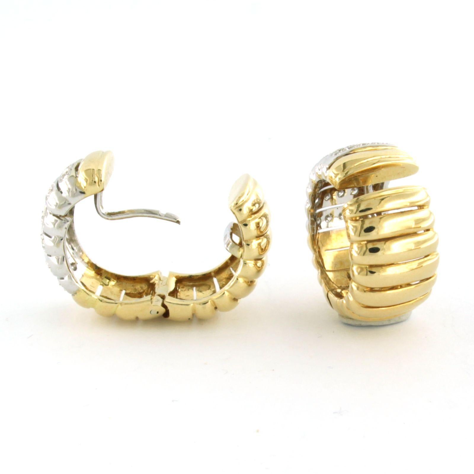 Ohrringe mit Brillanten im Brillantschliff bis zu 0,60ct 18k bicolour Gold im Angebot 2