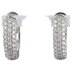 Creolen mit Diamanten im Brillantschliff bis zu 1,26ct 18k Gold 12,4 Gramm